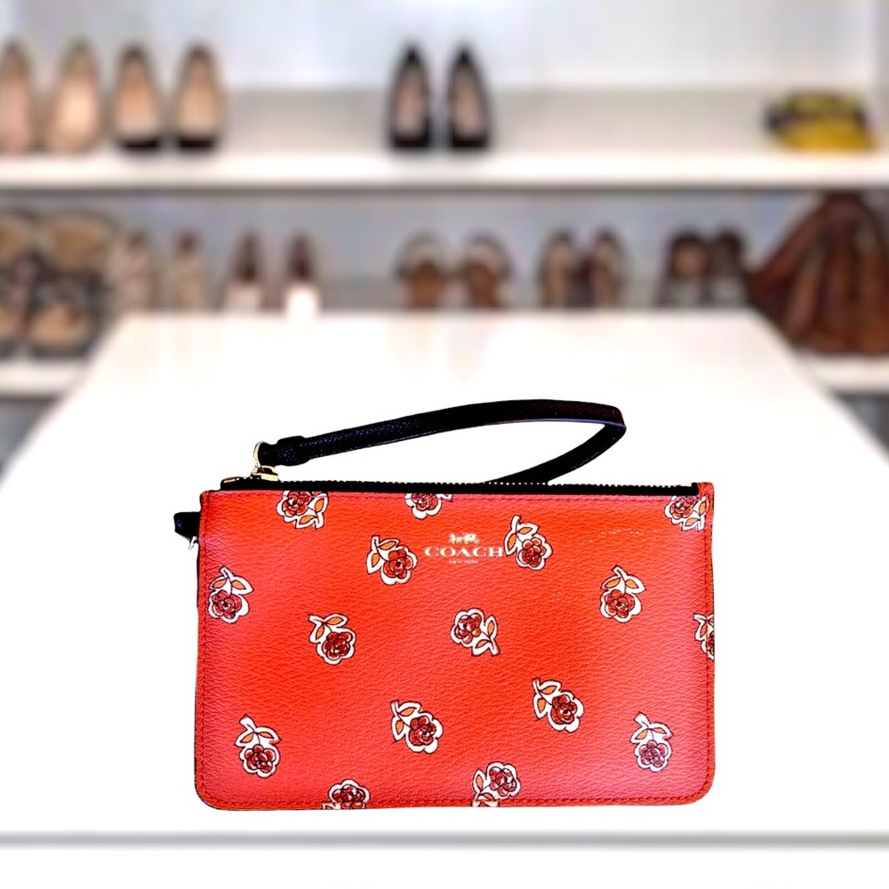 Coach Rose Red Wristlet